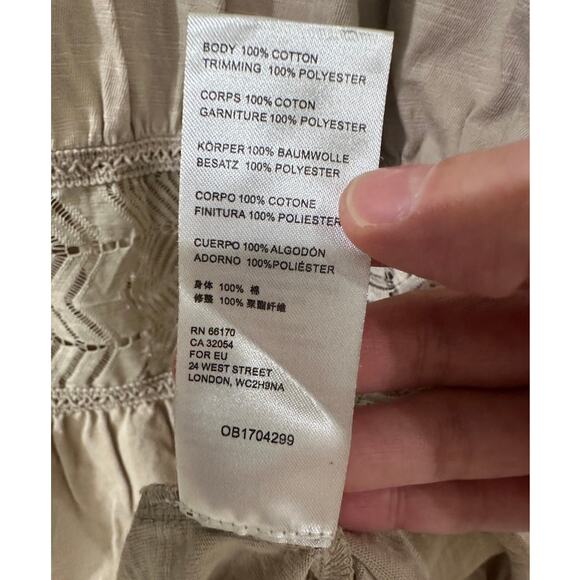 We The Free Shirred To Perfection Tee Light Taupe Babydoll Slouchy Boho, size S - Picture 6 of 7